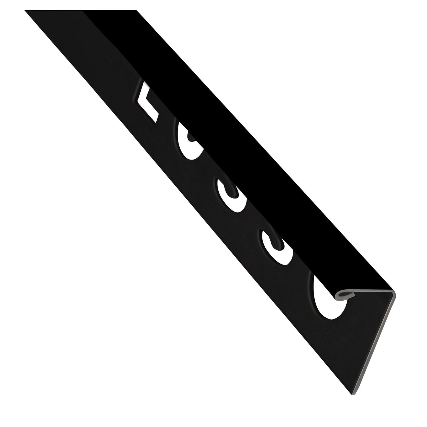 Dura Matte Black Straight Edge Tile Trim (12mm x 2500mm)