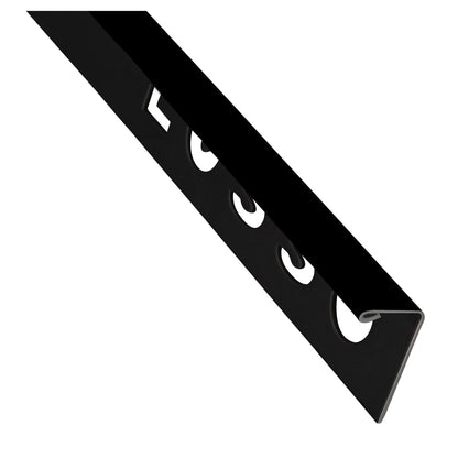 Dura Matte Black Straight Edge Tile Trim (12mm x 2500mm)