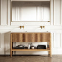 Eclat Natural Oak Wood Grain Vanity Unit 1400mm