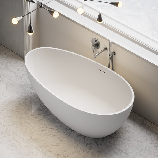 Egg Shell Freestanding Mini Stone Bath 1500mm