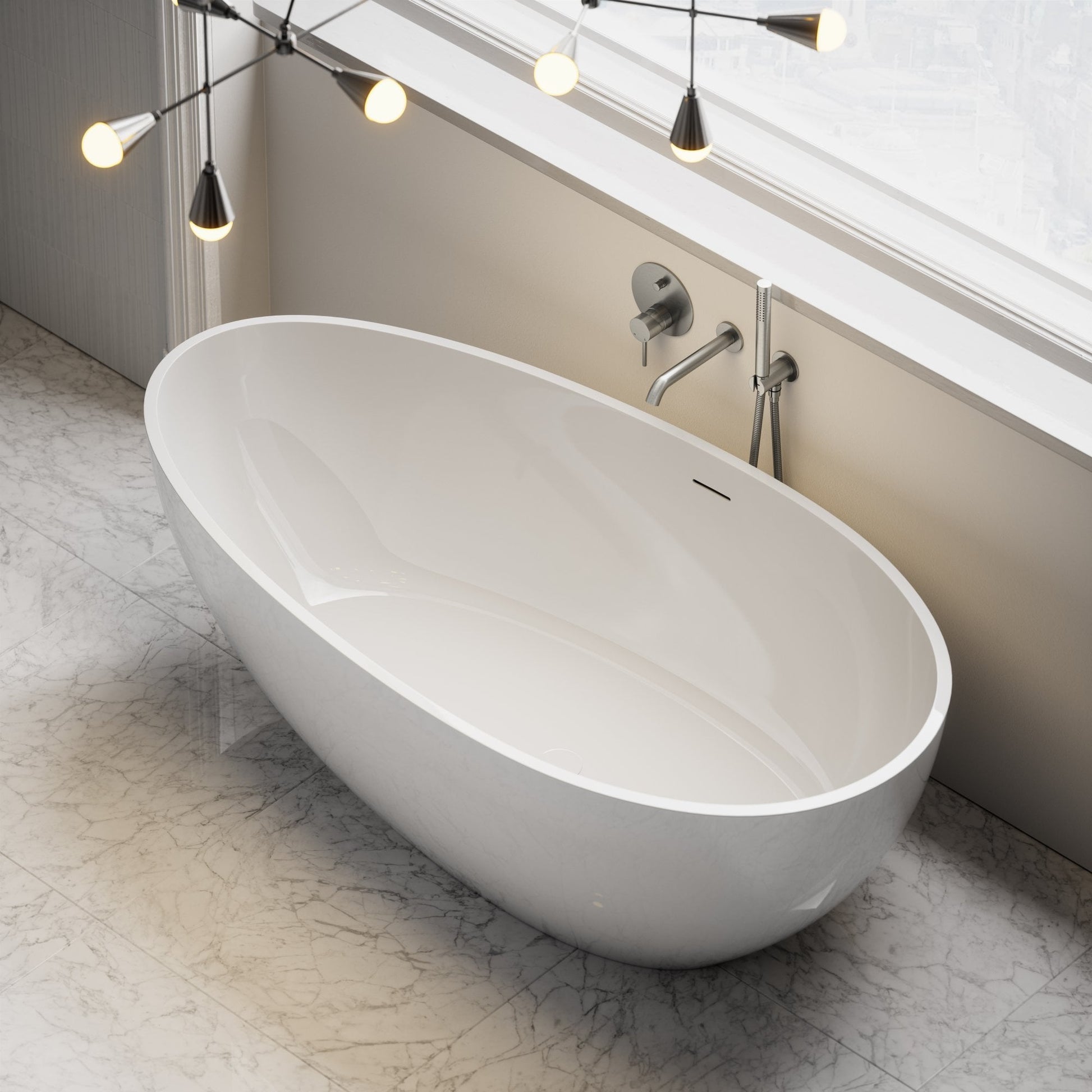Egg Shell Freestanding Stone Bath 1600mm