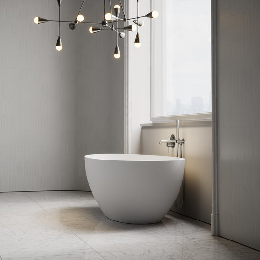 Egg Shell Freestanding Stone Bath 1600mm