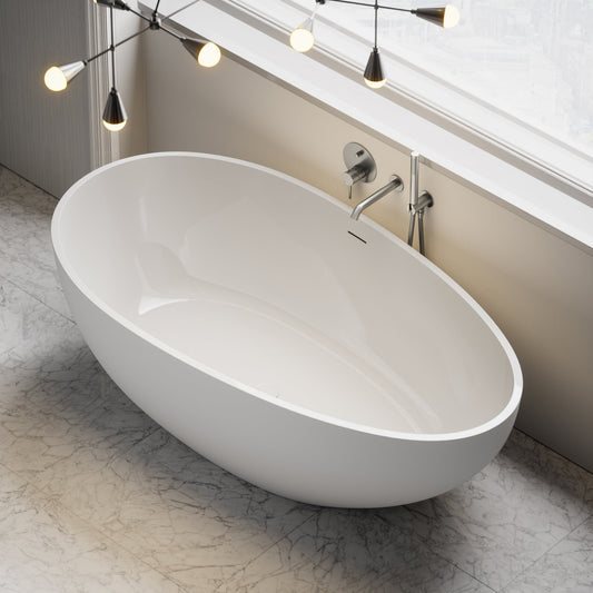 Egg Shell Freestanding Stone Bath 1700mm
