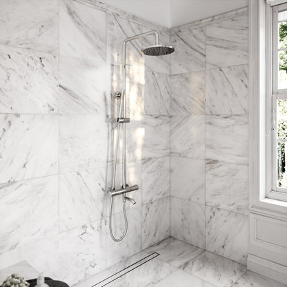Elegance Chrome Exposed Thermostatic 3 Way Shower
