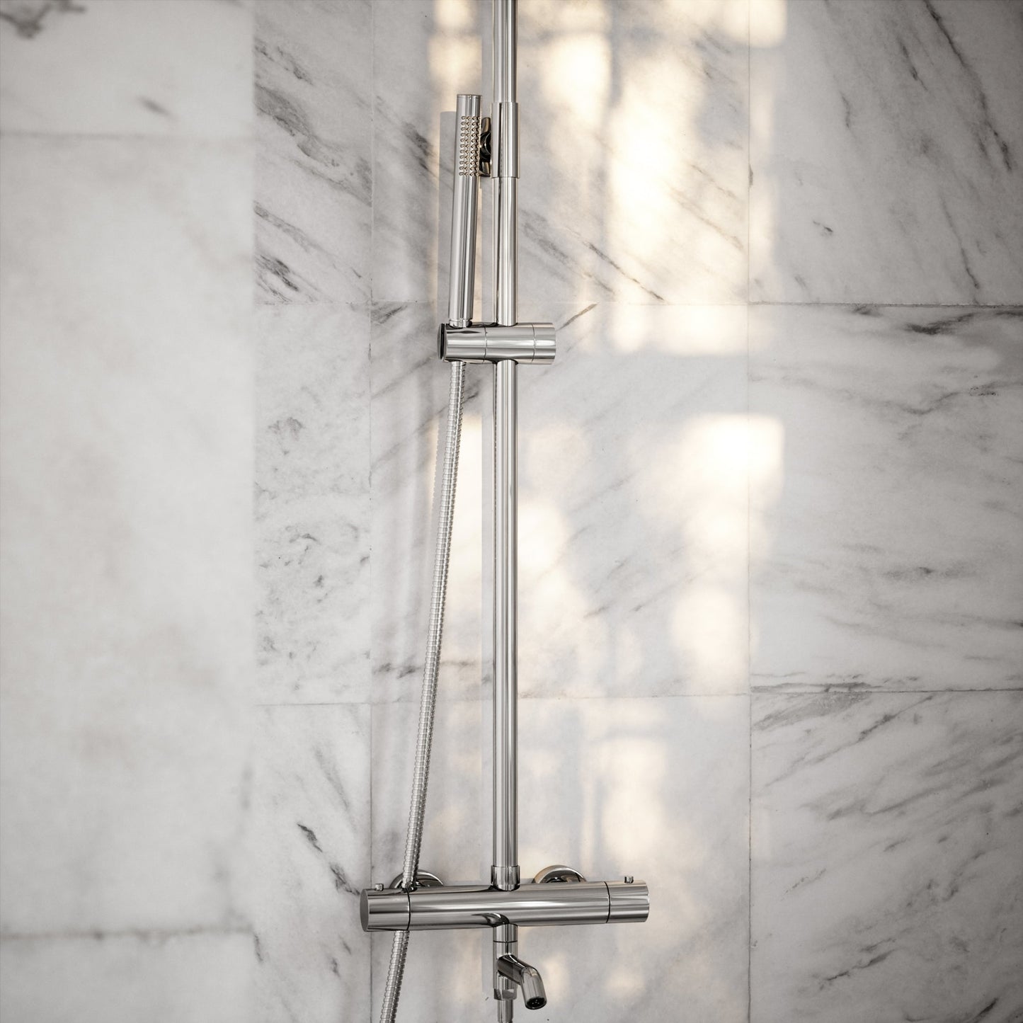 Elegance Chrome Exposed Thermostatic 3 Way Shower