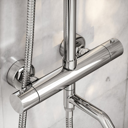 Elegance Chrome Exposed Thermostatic 3 Way Shower