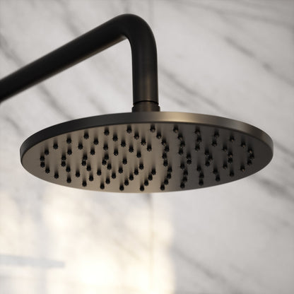 Elegance Matte Black Exposed Thermostatic 3 Way Shower