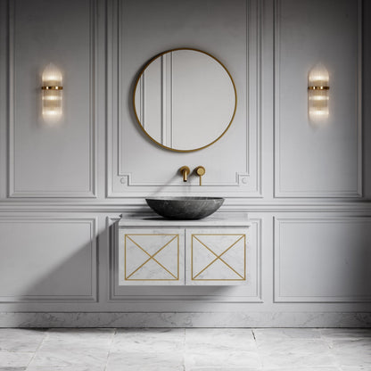 Elegance Pietra Grey Marble Countertop Basin 500mm