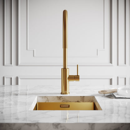 Elegance Pull Out Kitchen Mixer Tap Brushed Gold