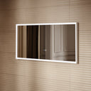 Elixir Matte White LED Demister Stone Mirror 1200mm