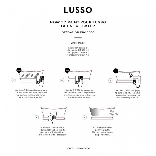 Ellington Primed White Freestanding Roll Top Cast Iron Bath 1720mm