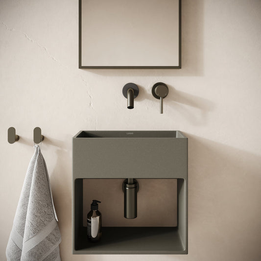 Esposa Oyster Concrete Wall Hung Basin 400mm