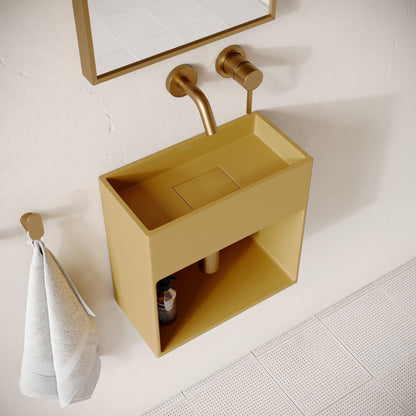 Esposa Saffron Concrete Wall Hung Basin 400mm