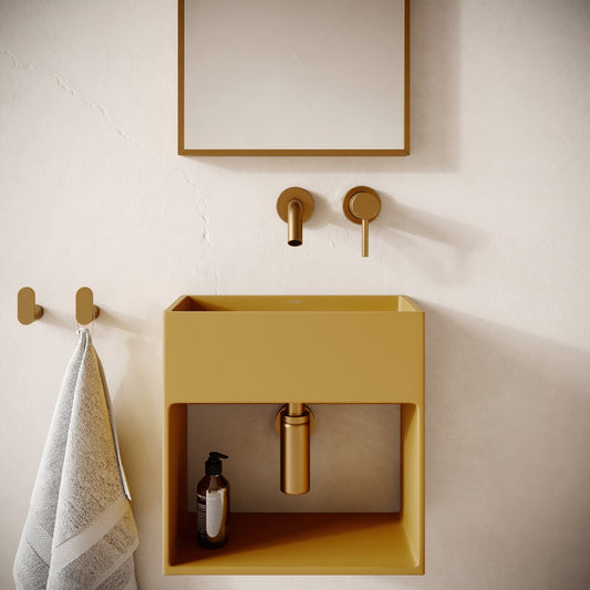 Esposa Saffron Concrete Wall Hung Basin 400mm