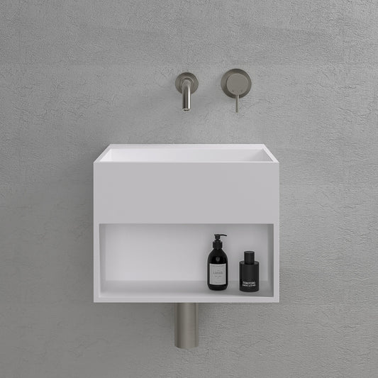 Ethos Mini Wall Hung Stone Basin 330mm