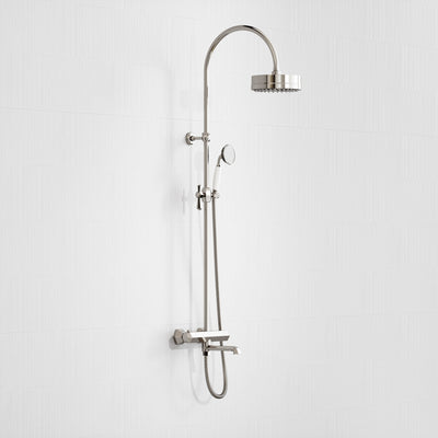 Eton Polished Nickel 3-way Thermostatic Bath Shower System