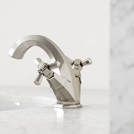 Eton Polished Nickel Basin Mixer Tap
