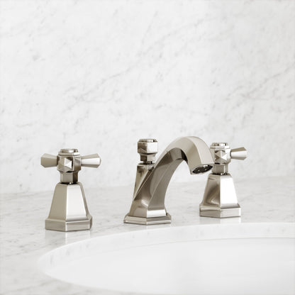 Eton Polished Nickel Deck Mounted 3-Hole Basin Mixer Tap