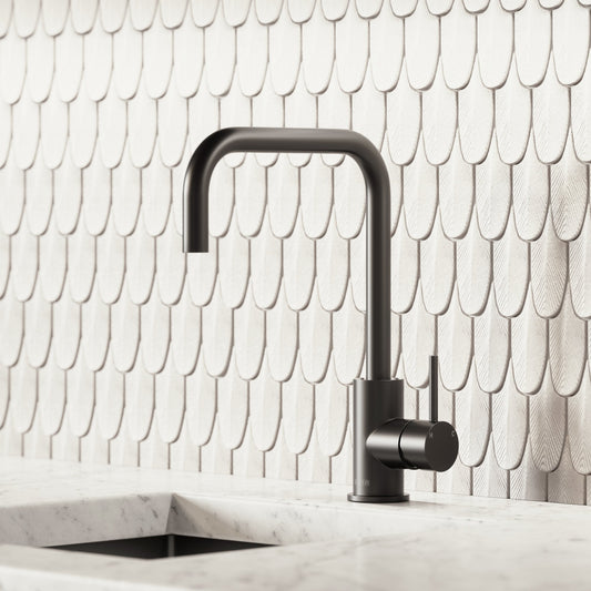 Flow Matte Black Single Lever Kitchen Mixer Tap