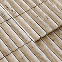 Genova Concave Travertine Stone Mosaic Wall Sample