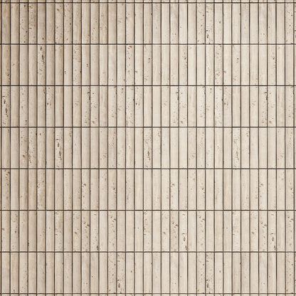 Genova Concave Travertine Stone Mosaic Wall Tile