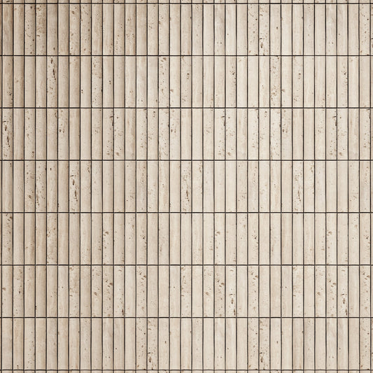 Genova Concave Travertine Stone Mosaic Wall Tile