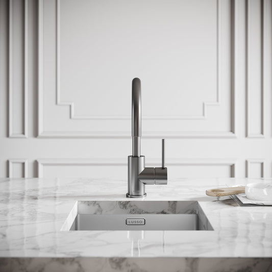Giro Brushed Stainless Single Lever Kitchen Mixer Tap