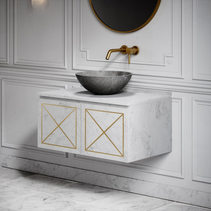 Giro Pietra Grey Marble Countertop Basin 400mm