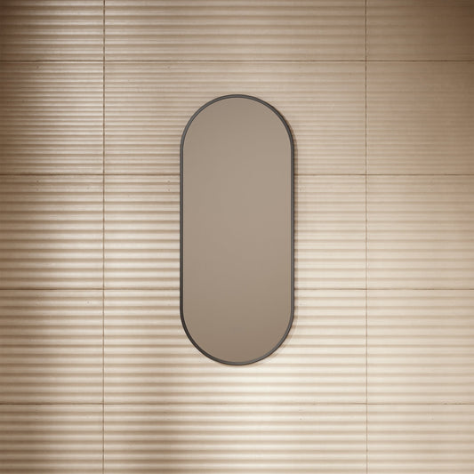 Glamora Matte Black Mirror With Natural White LED light and Demister 380mm