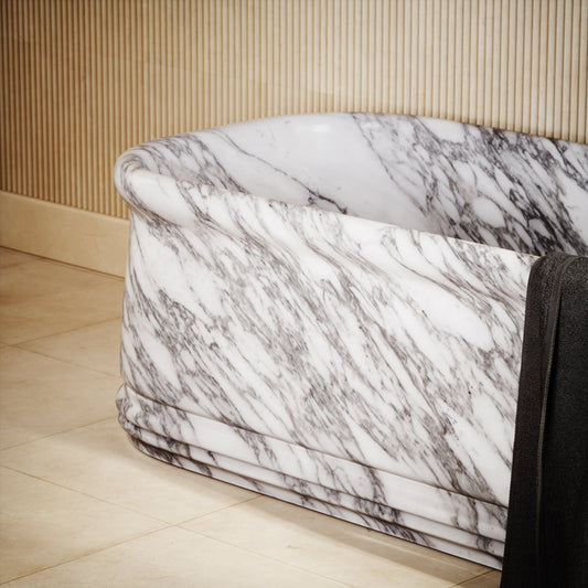 Grandeur Arabescato Marble Freestanding Bath 1780mm