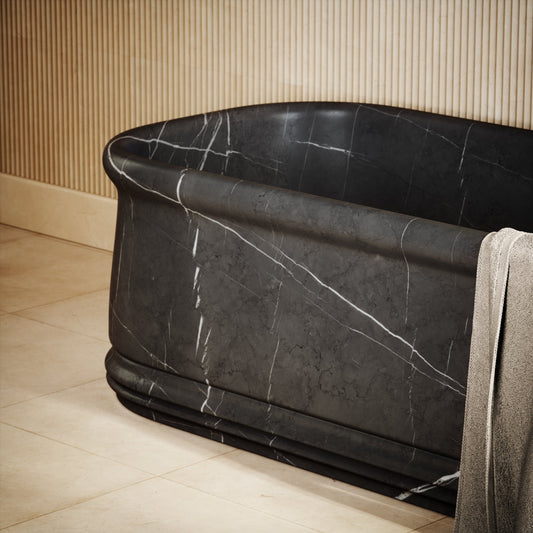 Grandeur Pietra Grey Marble Freestanding Bath 1780mm