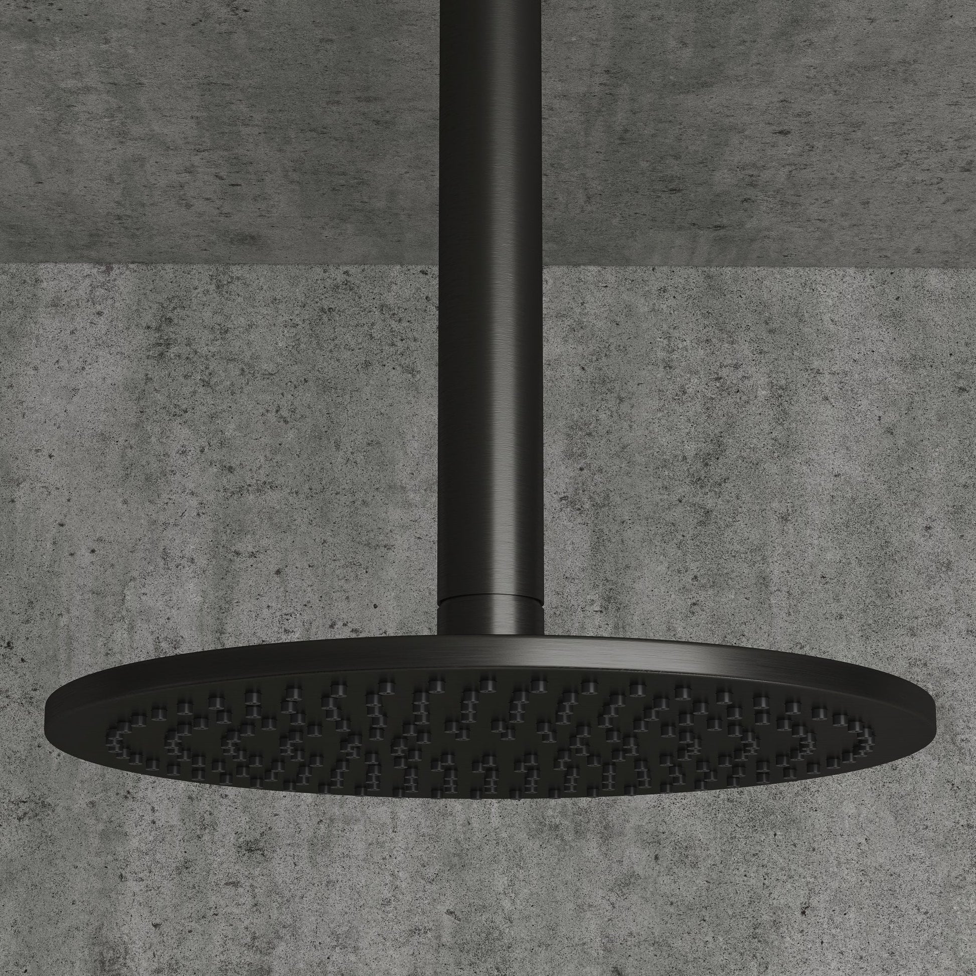 Gunmetal Ceiling Mount Shower Arm Black 200mm