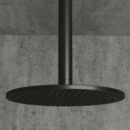 Gunmetal Ceiling Mount Shower Arm Black 200mm