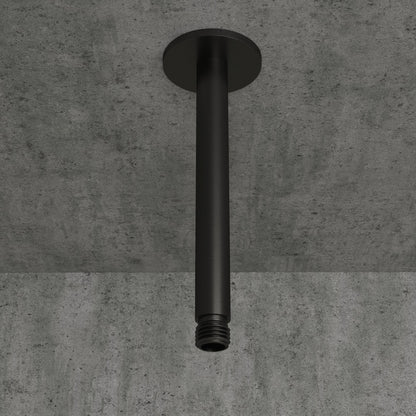 Gunmetal Ceiling Mount Shower Arm Black 200mm
