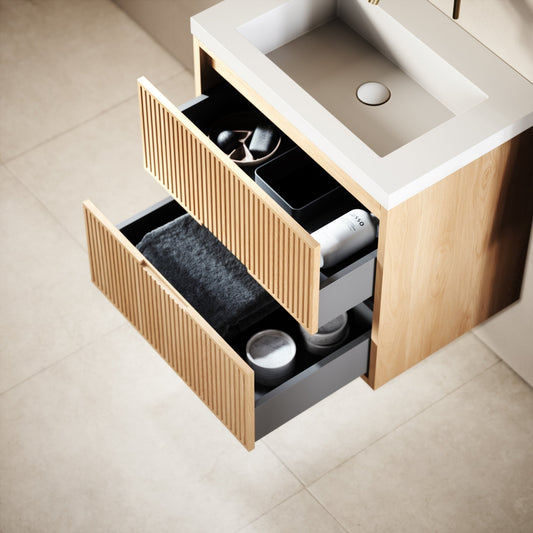 Harrington Natural Oak Vanity Unit 600-1200mm