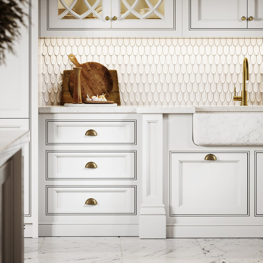 Harris Brushed Gold Cup Handle