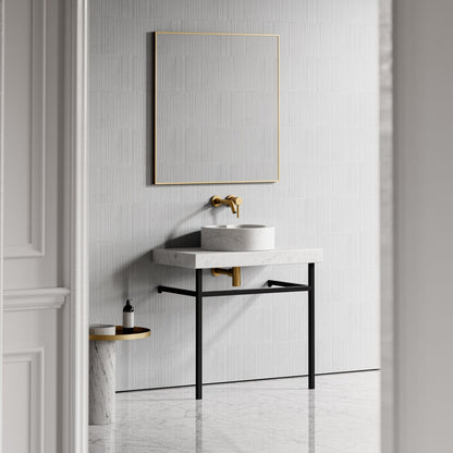 Heart Carrara Marble Countertop Basin 400mm