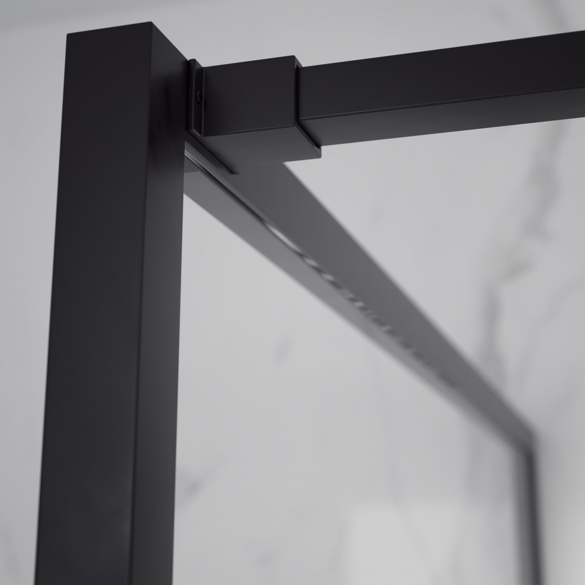 Industrial Style Matte Black Shower Screen (All sizes)