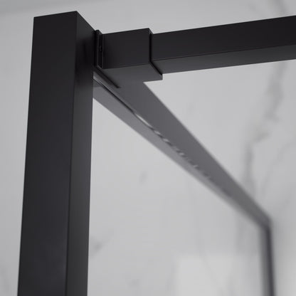 Industrial Style Matte Black Shower Screen (All sizes)