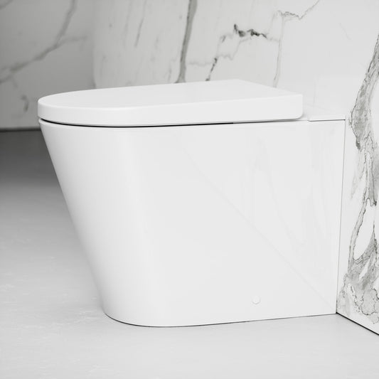 Intellismart Back To Wall Rimless Toilet Bidet Concealed Cistern and Polished Nickel Flush Plate