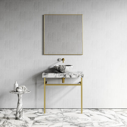 Italia Arabescato Marble Countertop Basin 400mm