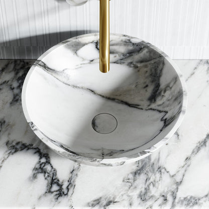 Italia Arabescato Marble Countertop Basin 400mm