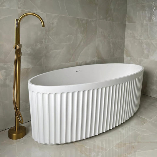 Jadore I Freestanding Fluted Stone Bath 1700mm