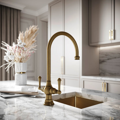 Lambeth Single Hole Traditional Kitchen Tap Aged Bronze