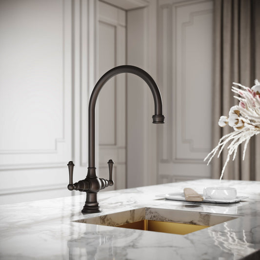 Lambeth Single Hole Traditional Kitchen Tap Deep Bronze