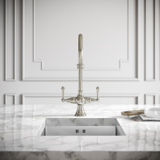 Lambeth Single Hole Traditional Kitchen Tap Polished Nickel