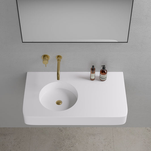 Lanosa Wall Hung Stone Basin 800mm