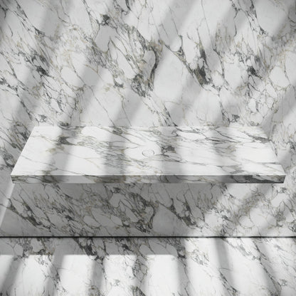 Levitare Arabescato Marble Ultra Thin Wall Mounted Basin 1200mm (Centre Waste)