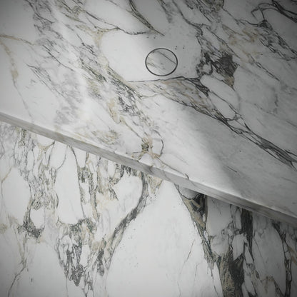 Levitare Arabescato Marble Ultra Thin Wall Mounted Basin 1200mm (Centre Waste)