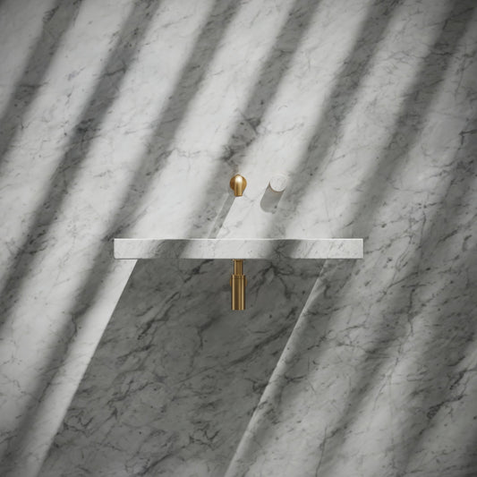 Levitare Carrara Marble Ultra Thin Wall Hung Basin 600mm